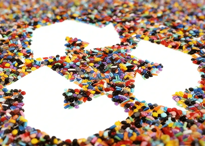 قوة جزيئات المواد الخام القابلة لإعادة التدوير